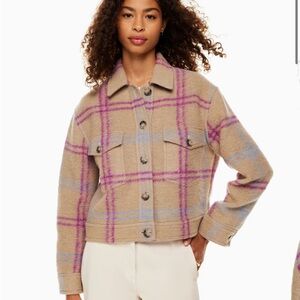 Aritzia Wilfred Autumn Shirt Jacket brown in XXS